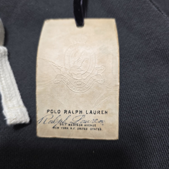 Polo Ralph Lauren XXL Distressed Paint Splatter Zip Hoodie Thermal Lined - Picture 6 of 16